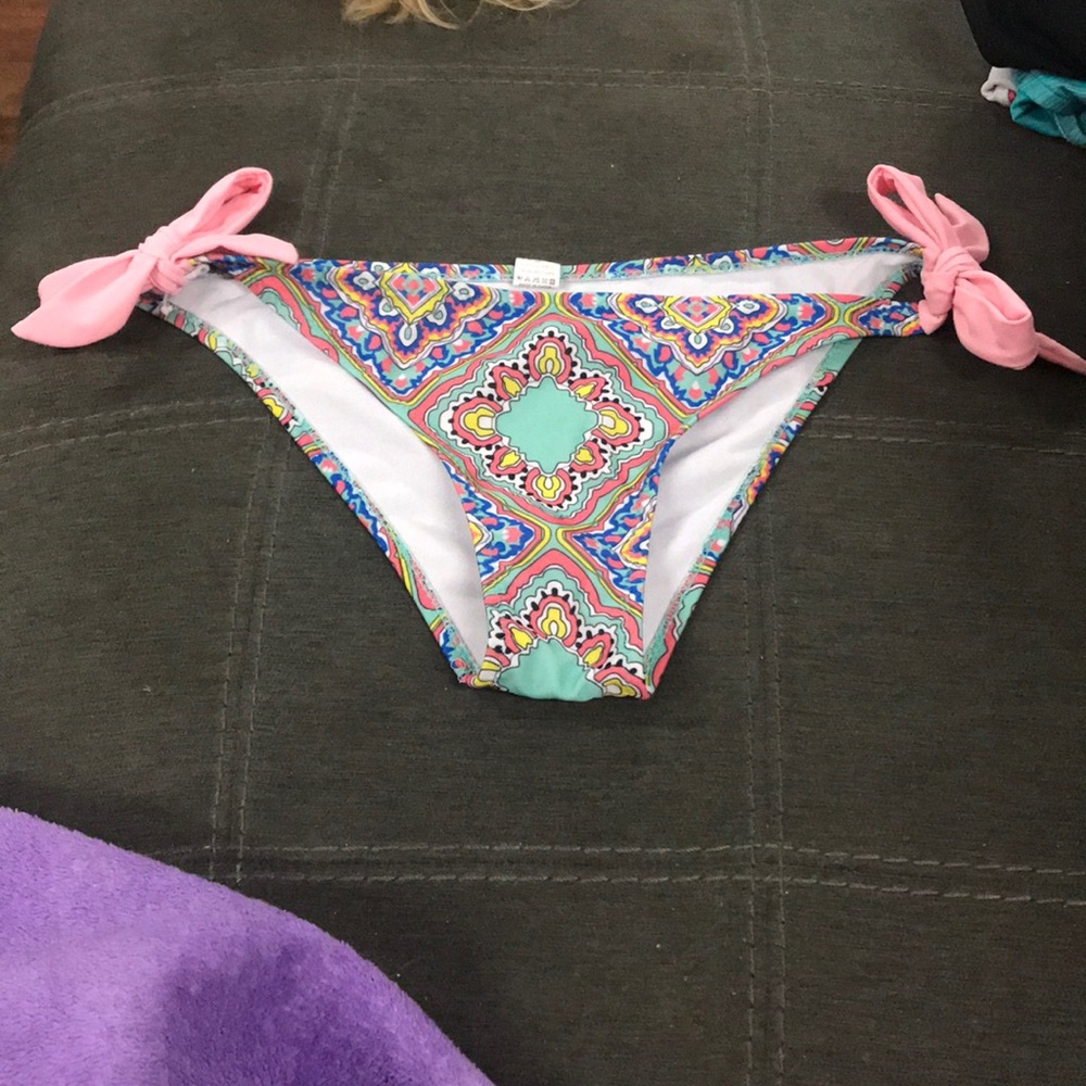 Never Worn pink and aqua paisley bikini bottom